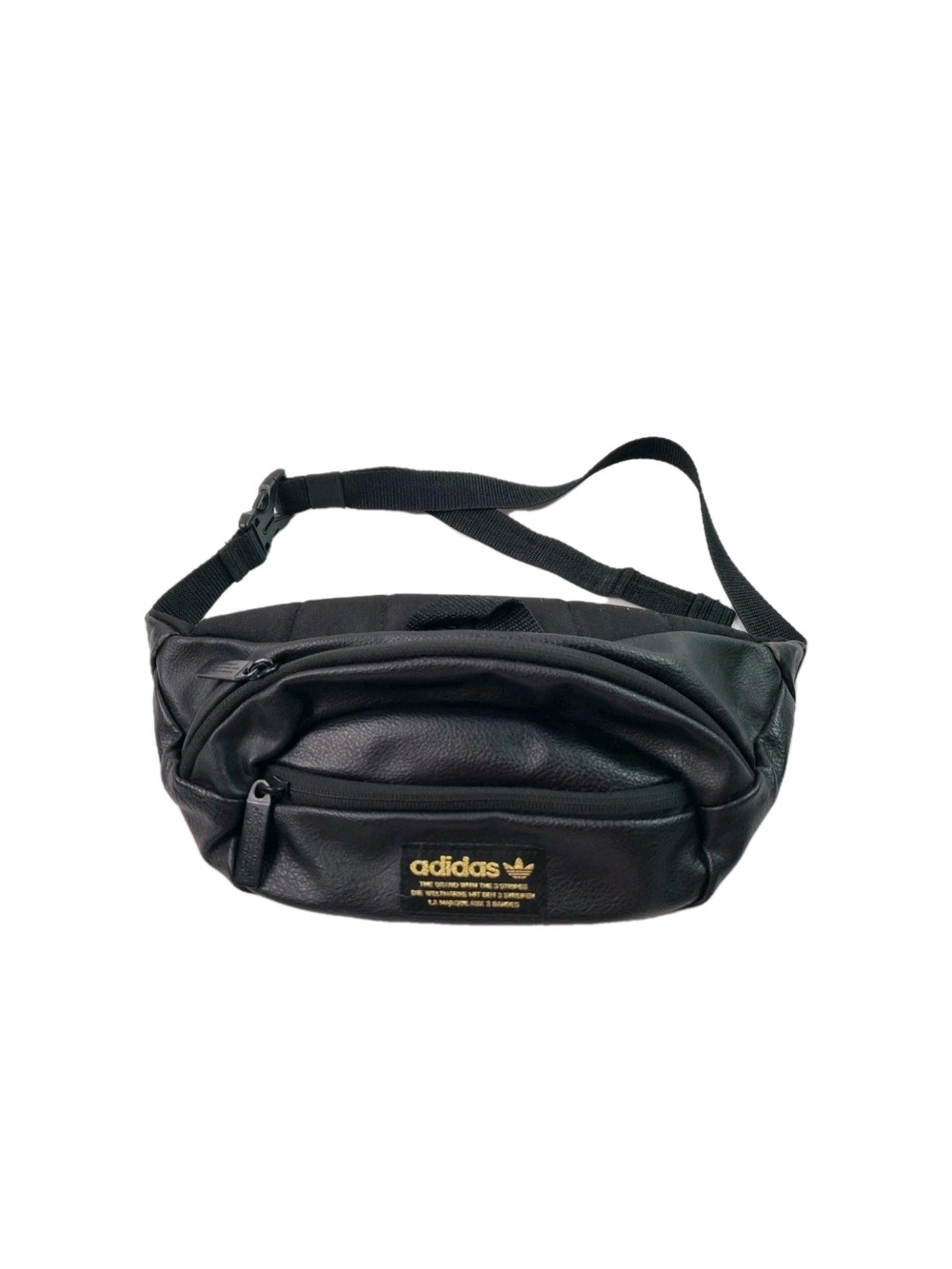 adidas Black Waist Bag with Gold Logo